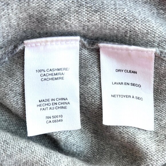 Anne Klein 100% Cashmere Animal Print Sweater Zebra Print Heather Grey - Picture 12 of 15